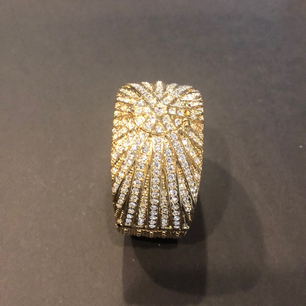 NWOT Victoria Wieck sunburst hidden watch bangle bracelet